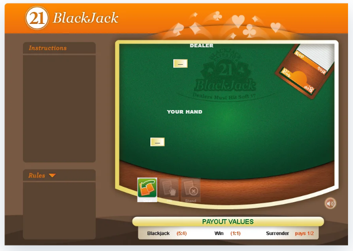 Hits League Blackjack game
